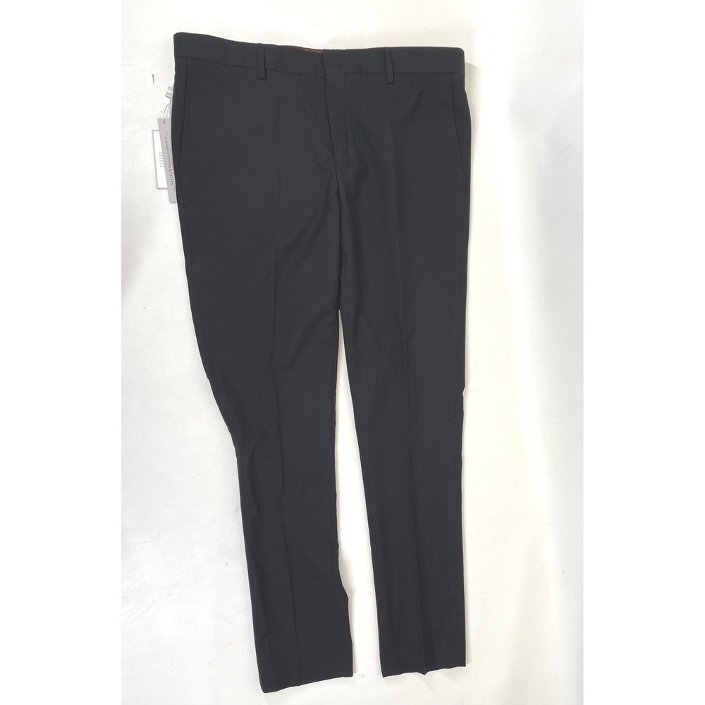 Vinci Philosophy Mens Ultra Slim Performance Stretch Dress Pants Black 38/32 NWT